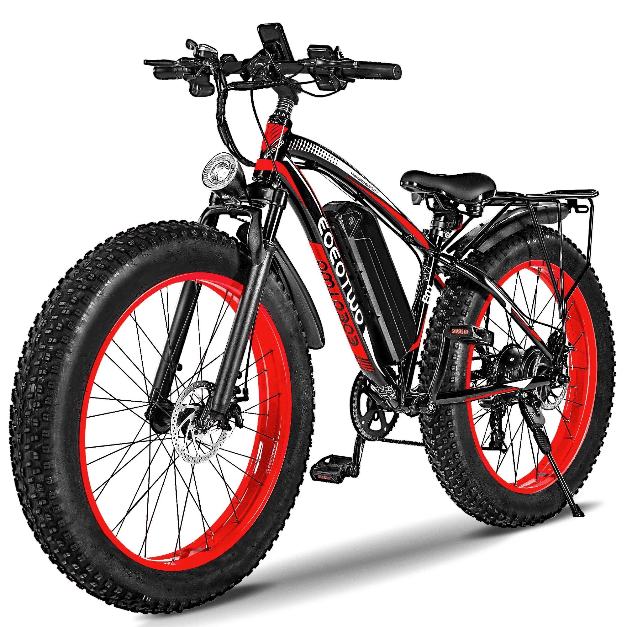 EOEOTWO 1500W Electric Bike 48V 15Ah Battery 26" 4.0 Fat Tire Ebike 34MPH High Speed Mountain Bicycle Off-Road Snow Bike for Adults