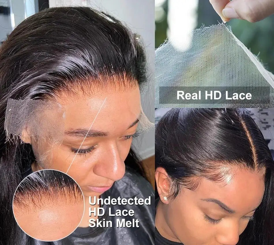 HD Transparent 13x4 13x6 Body Wave Lace Front Wig Pre Plucked 360 Lace Frontal Wig