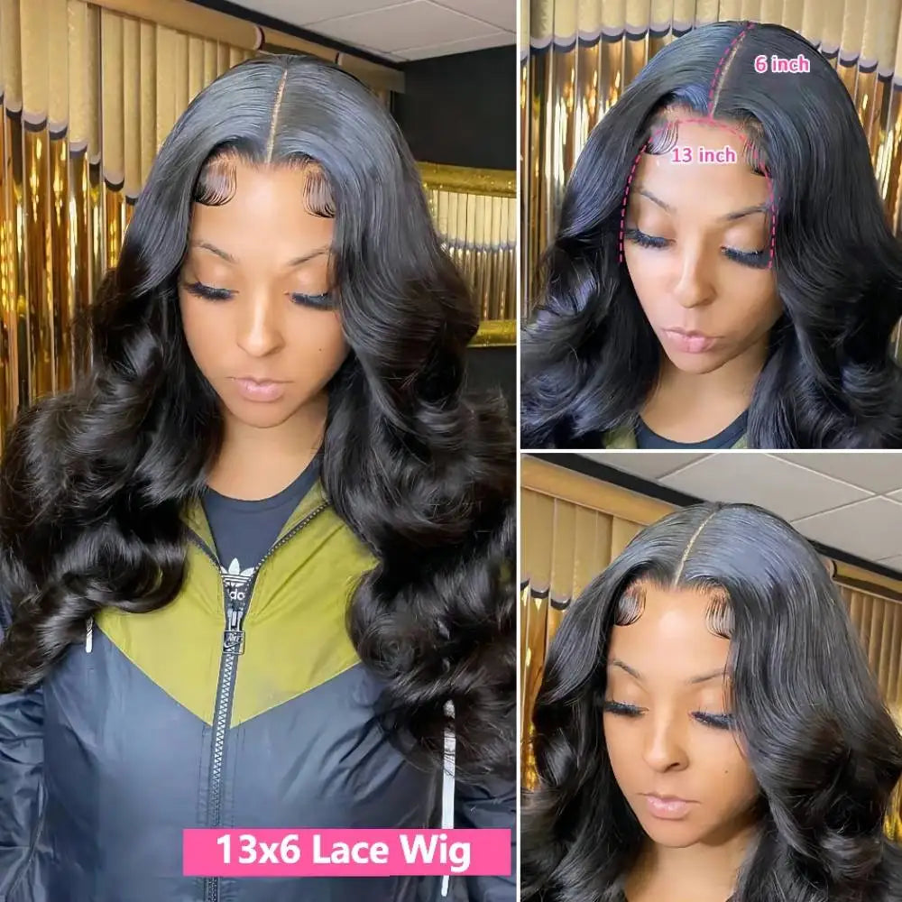 HD Transparent 13x4 13x6 Body Wave Lace Front Wig Pre Plucked 360 Lace Frontal Wig