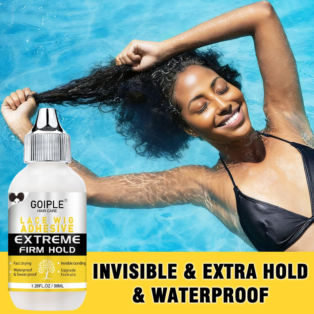 Wig Install & Styling Kit Waterproof Wig Glue Invisible Bonding for Long Lasting with Hair Wax Stick Tame Frizz Neat Edges
