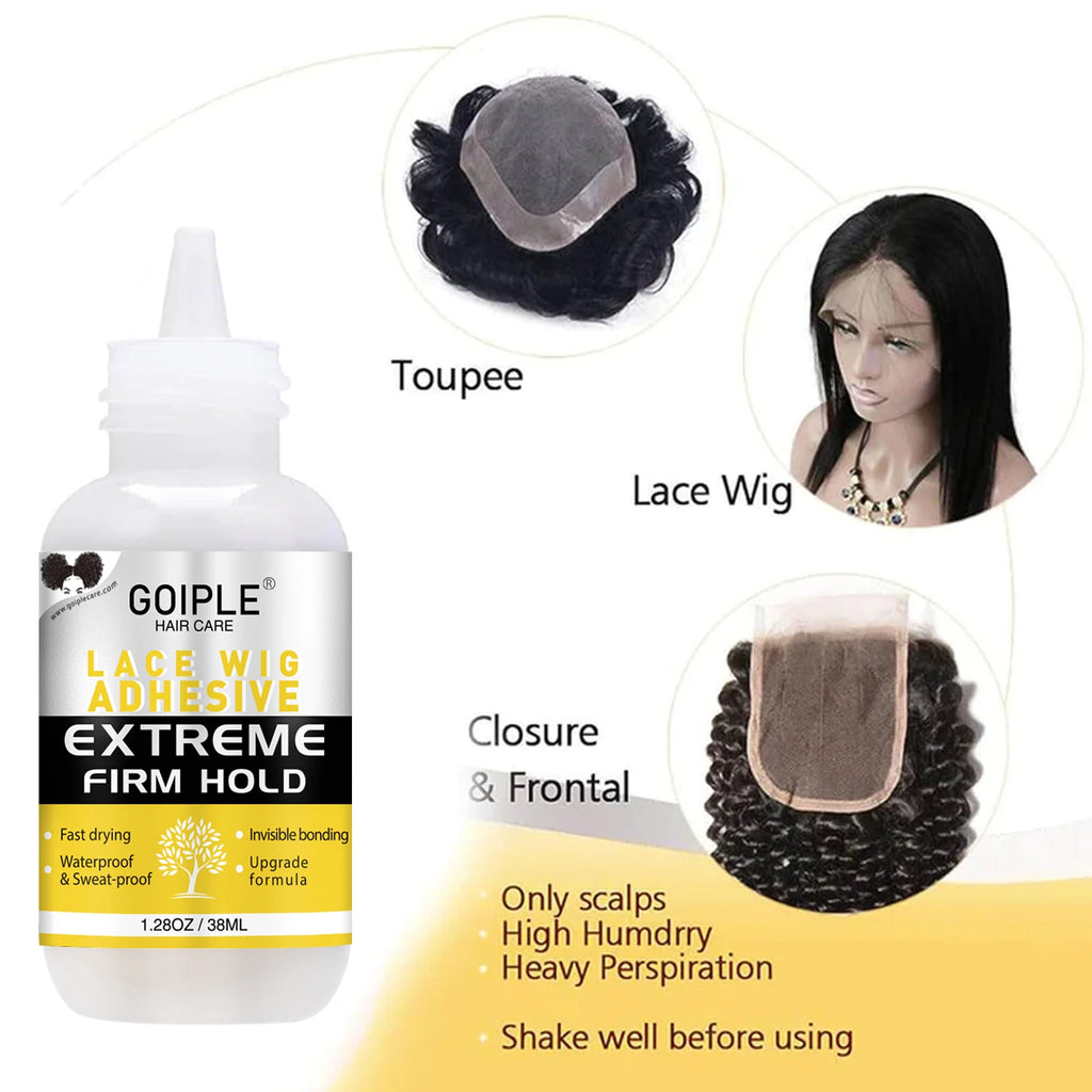 GOIPLE Melting Spray Lace Wig Installation Kit Extra Hold Wig Glue Spray, Waterproof lace glue, Hair Wax stick, Wig Remover