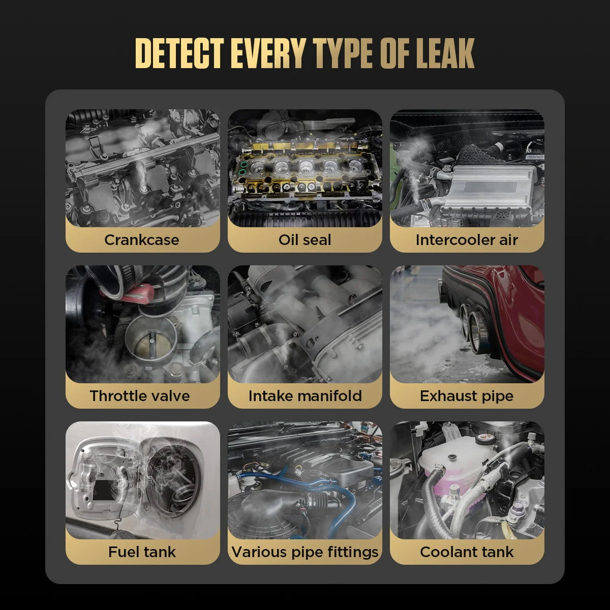 AUTOOL SDT100 Automotive Smoke Leak Detector for EVAP Smoke Tests Car Sealing Test Vacuum Leakage Diagnostic Tool