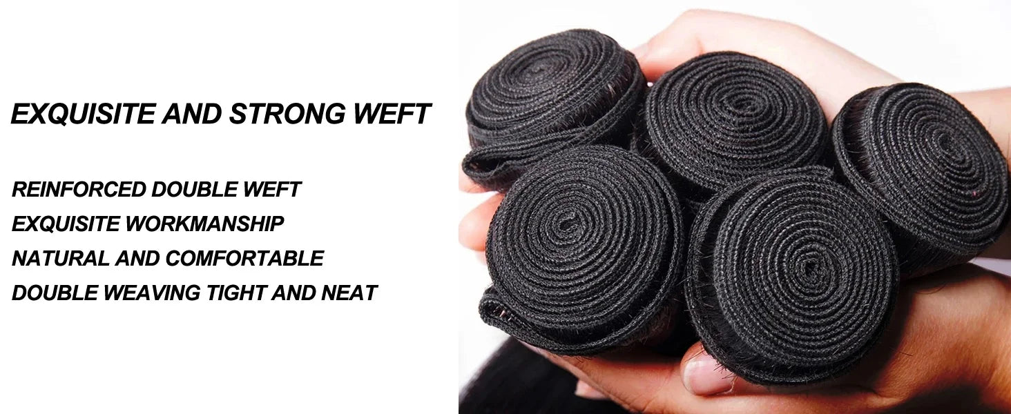 Body Wave Hair Bundles - Natural Black Brazilian Virgin Hair Weave 12A Unprocessed Hair Extensions.