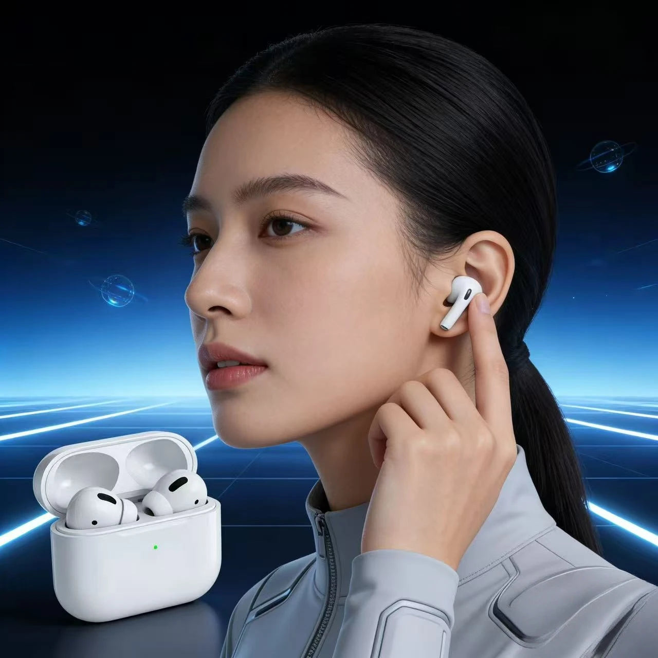 In-Ear Bluetooth Earphones Noise Reduction High Sound Quality Wireless Headsets Ideal for Sports Scenarios.