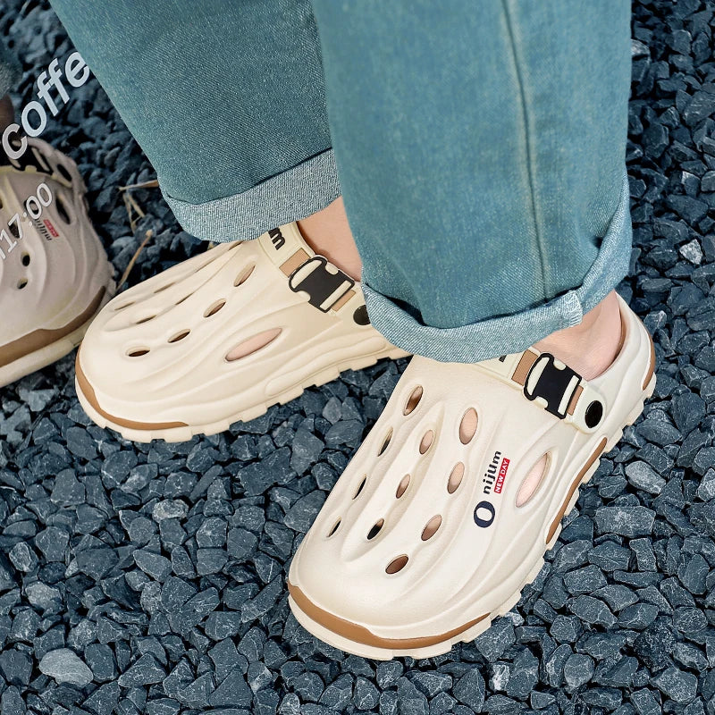 Summer Men's Beach Clogs EVA Soft Slippers Outdoor Sandals Fashion Slides For Men Casual Garden Shoes Male Women Beach Slippers