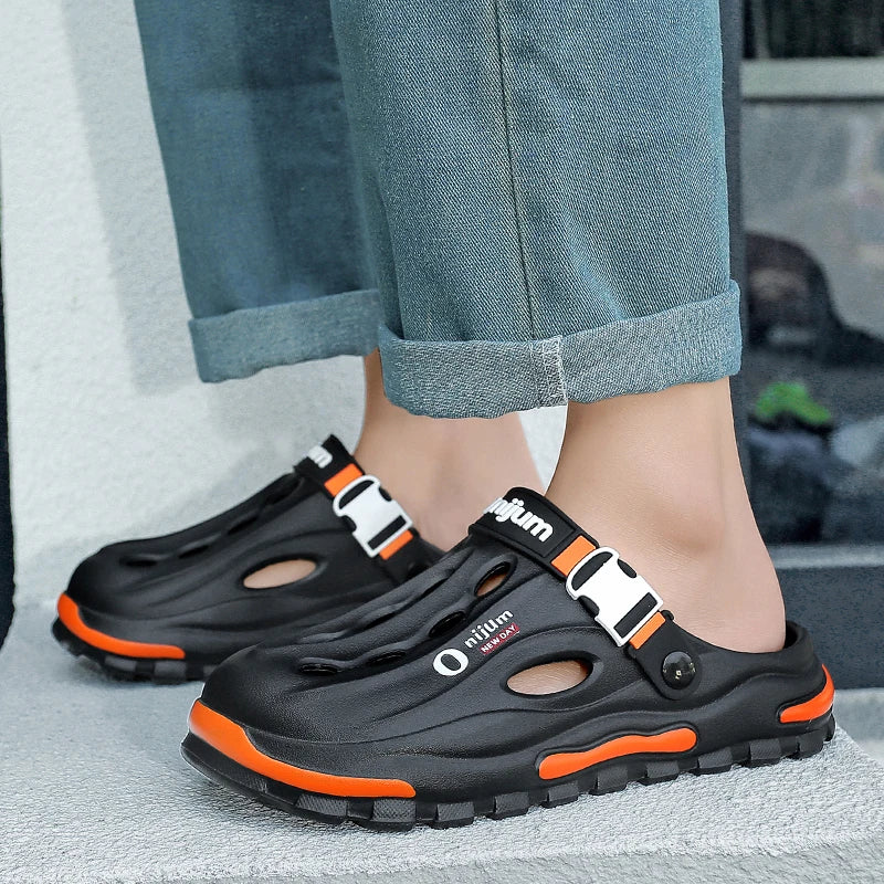 Summer Men's Beach Clogs EVA Soft Slippers Outdoor Sandals Fashion Slides For Men Casual Garden Shoes Male Women Beach Slippers