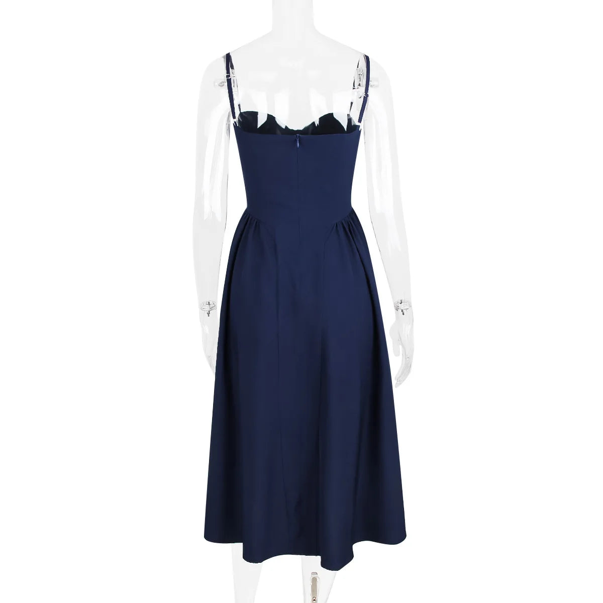 Suninheart Spaghetti Strap Summer Party Dresses 2025 New Arrivals Fit and Flare Elegant Midi Dress Red Night Date Dress