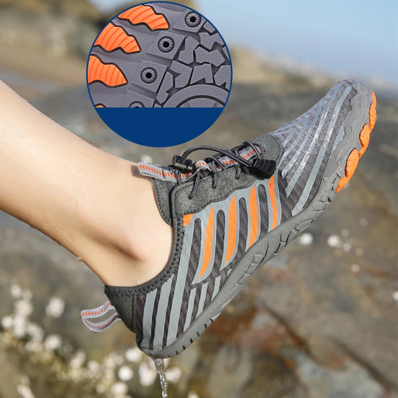 Quick-Dry Water Shoes For Men Barefoot Outdoor Aqua Shoes Lightweight Wading Beach Swimming Fitness Cycling Breathable Sneakers